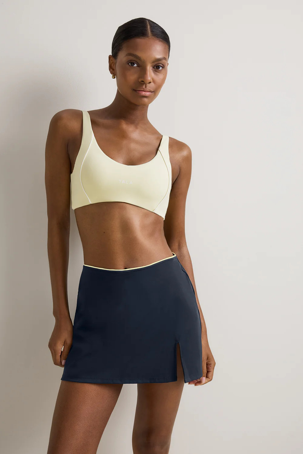 SkinLuxe Contrast Piping Mini Skort - Midnight Navy | TALA (UK)