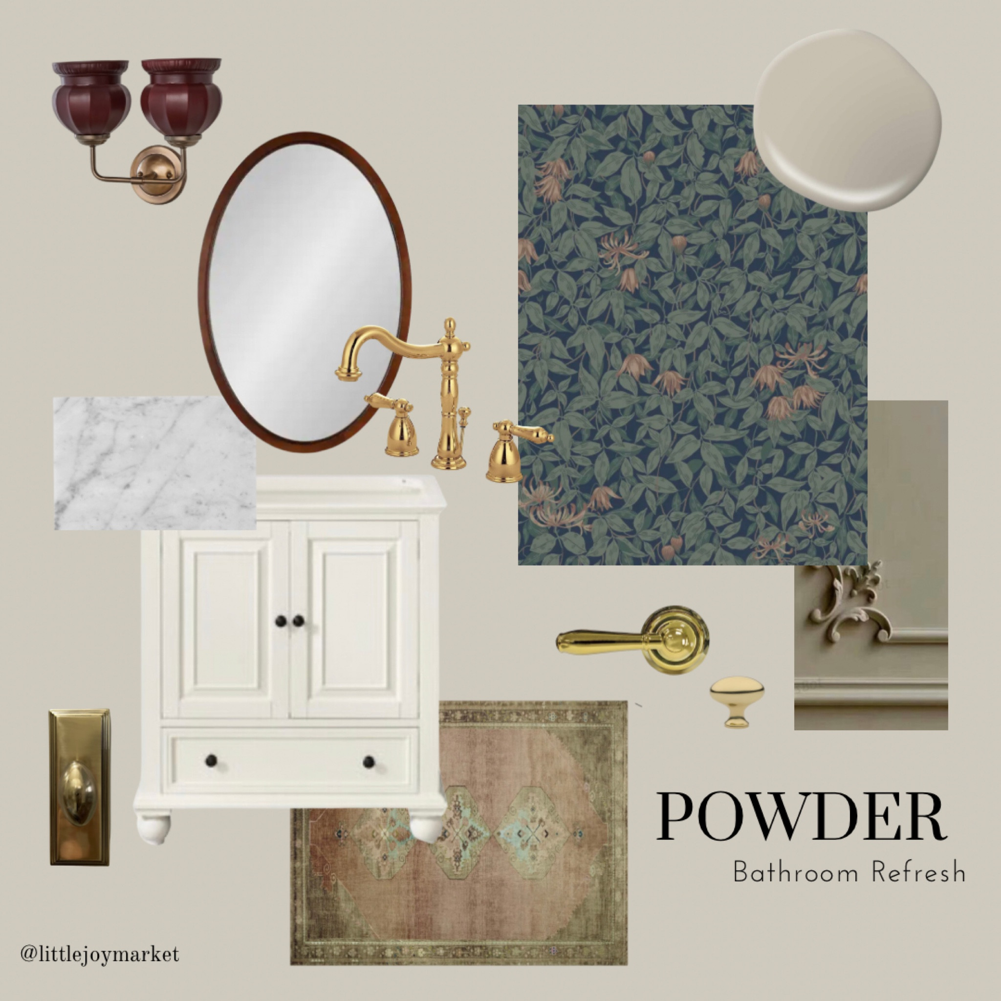 Traditional bathroom moodboard 

#LTKhome