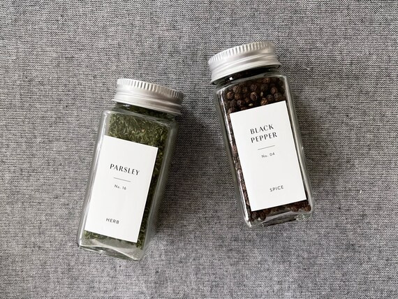 Modern Spice Labels  Custom Spice Labels  Water Resistant  | Etsy | Etsy (US)
