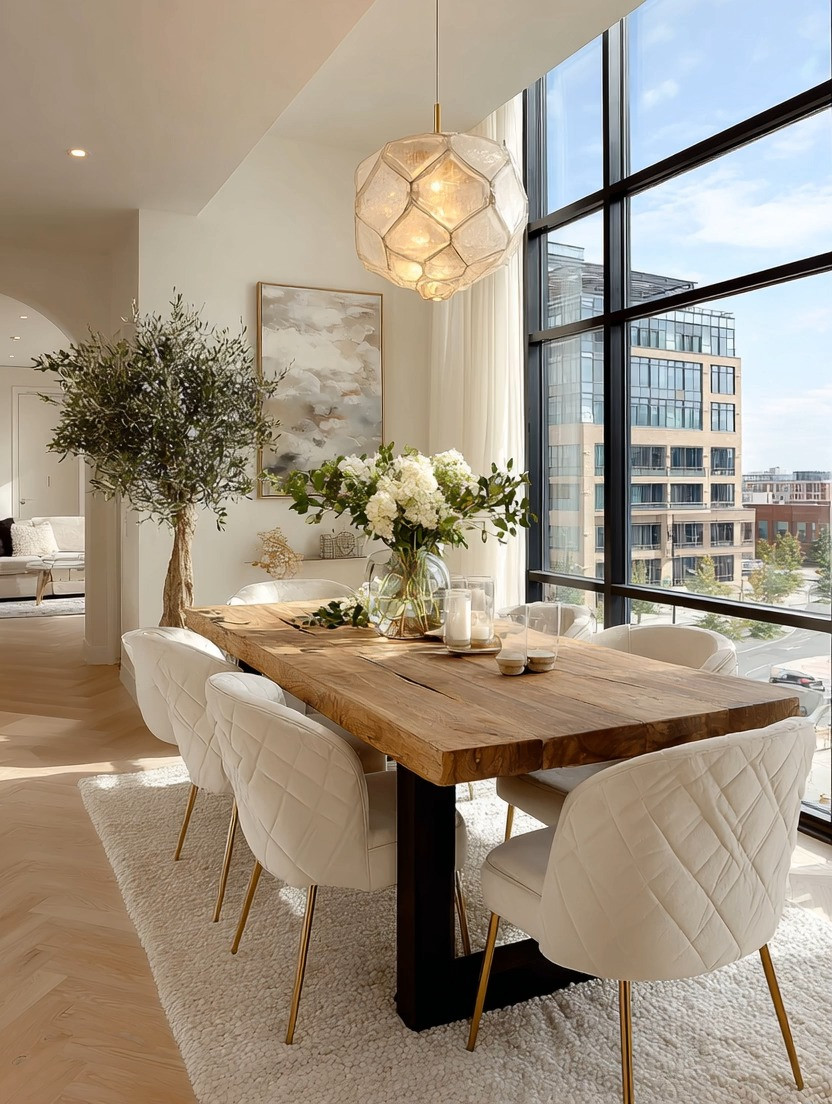 Not ready to leave ivory minimalism behind? You don’t have to.

We call this evolving ivory—where soft, neutral spaces grow into something warmer, richer, and more intentional… without losing their calm.

The secret is in the layering.

A natural wood dining table instantly grounds the space with earthy warmth, while ivory chairs keep that clean, elevated feel you already love. Add subtle gold accents for a touch of refinement, and finish with a statement plant to bring life and movement into the room.

It’s not about changing everything—it’s about upgrading thoughtfully.

This is how minimal homes transition into the new era of design: still calm, but more expressive, more layered, more alive.

Explore our curated selections for wooden dining tables, ivory chairs, and statement plants—product options linked below.

#diningroomdecor #homedecorideas #modernhome #interiorstyle 

 #LTKHome