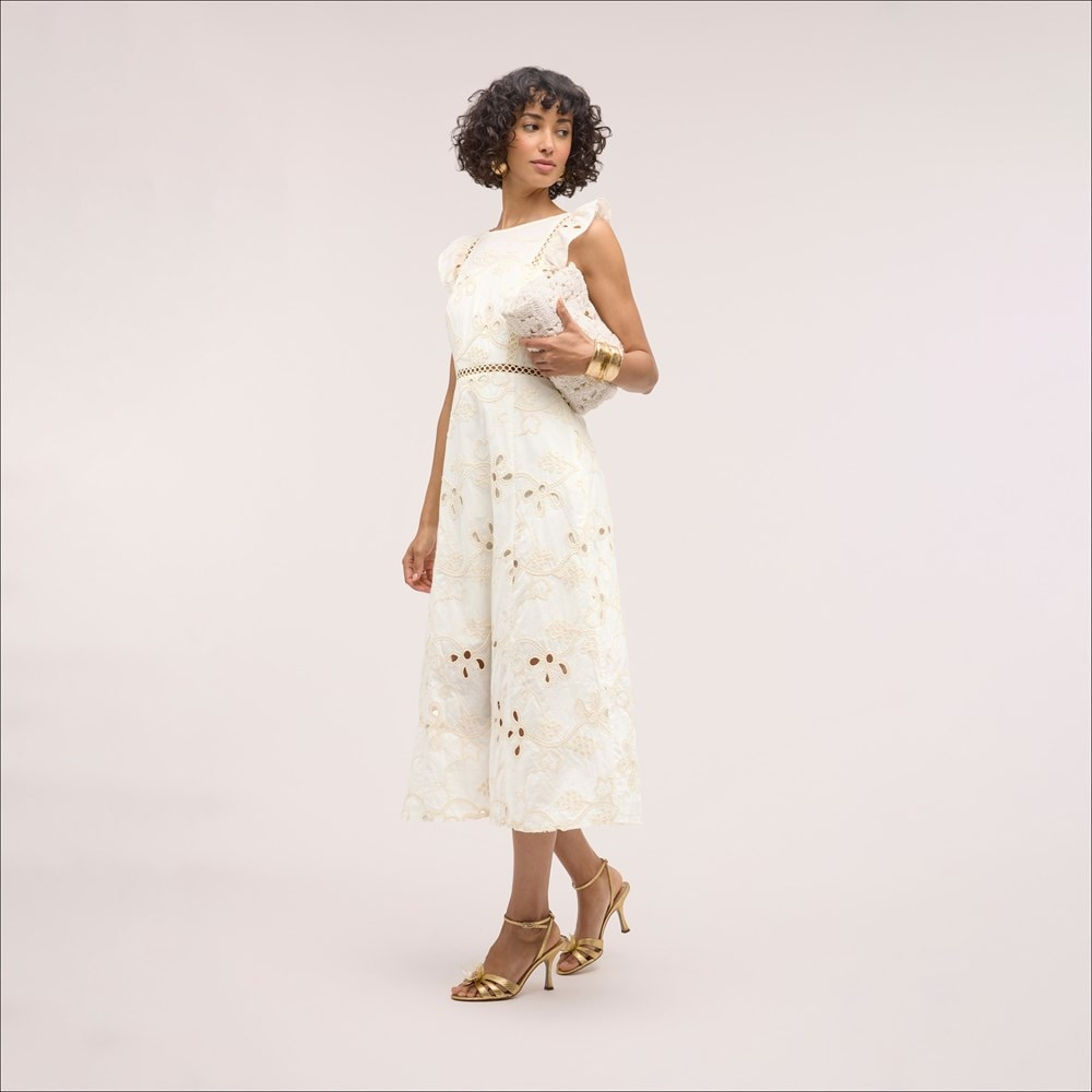 Rope Embroidered Eyelet Maxi Dress | Sam Edelman