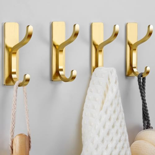 pickpiff Adhesive Wall Coat Hooks - Heavy Duty Stick-On Door Hanger, Metal Hook for Hanging Towel... | Amazon (US)