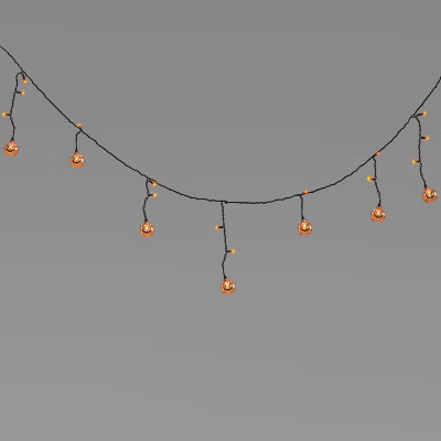 25ct LED Halloween Indoor/Outdoor Jack-O-Lantern Icicle Mini String Lights  - Hyde & EEK! Boutiqu... | Target