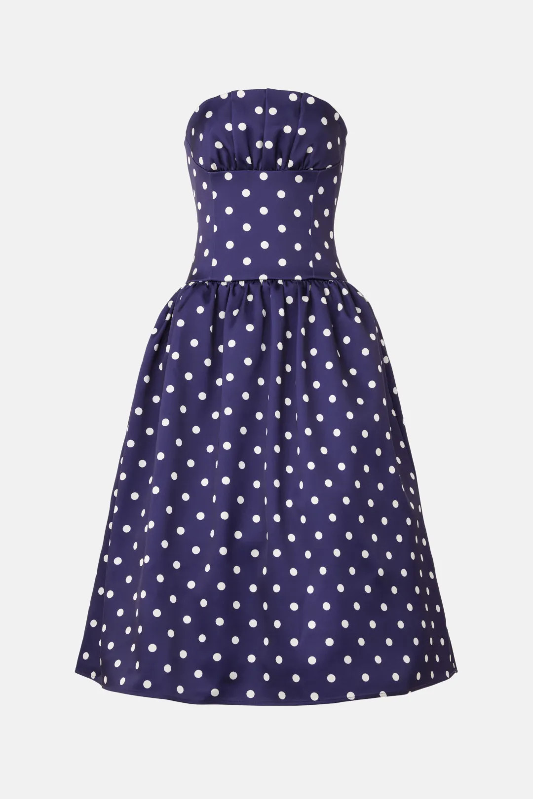 Polka Dot Satin Midi Dress | Rent the Runway