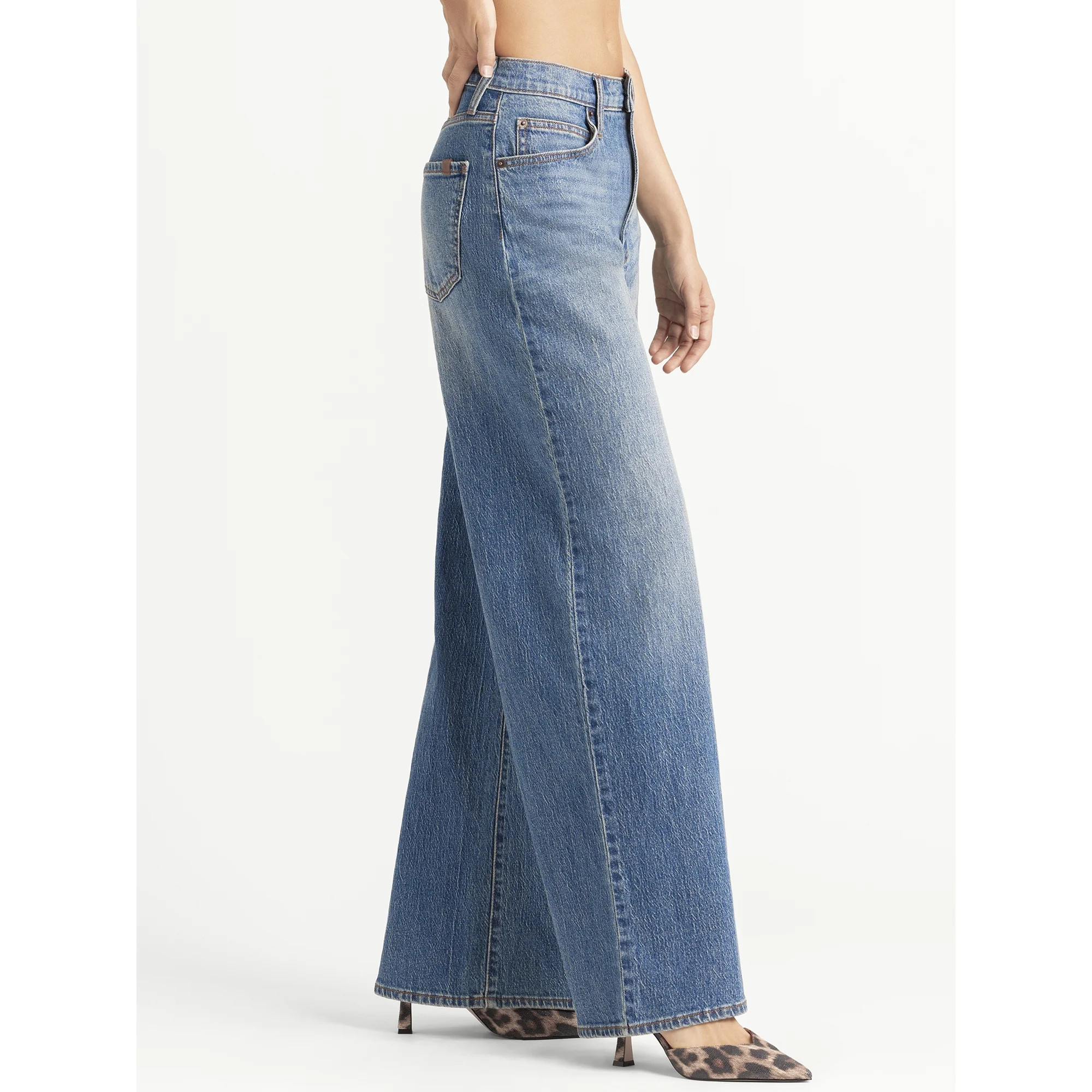 Jessica Simpson Women's and Women's Plus Freesia Wide Leg Jeans, Sizes 2-24W - Walmart.com | Walmart (US)