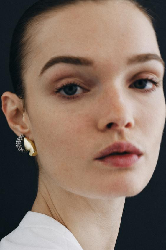 SPARKLY HOOP EARRINGS | Zara US
