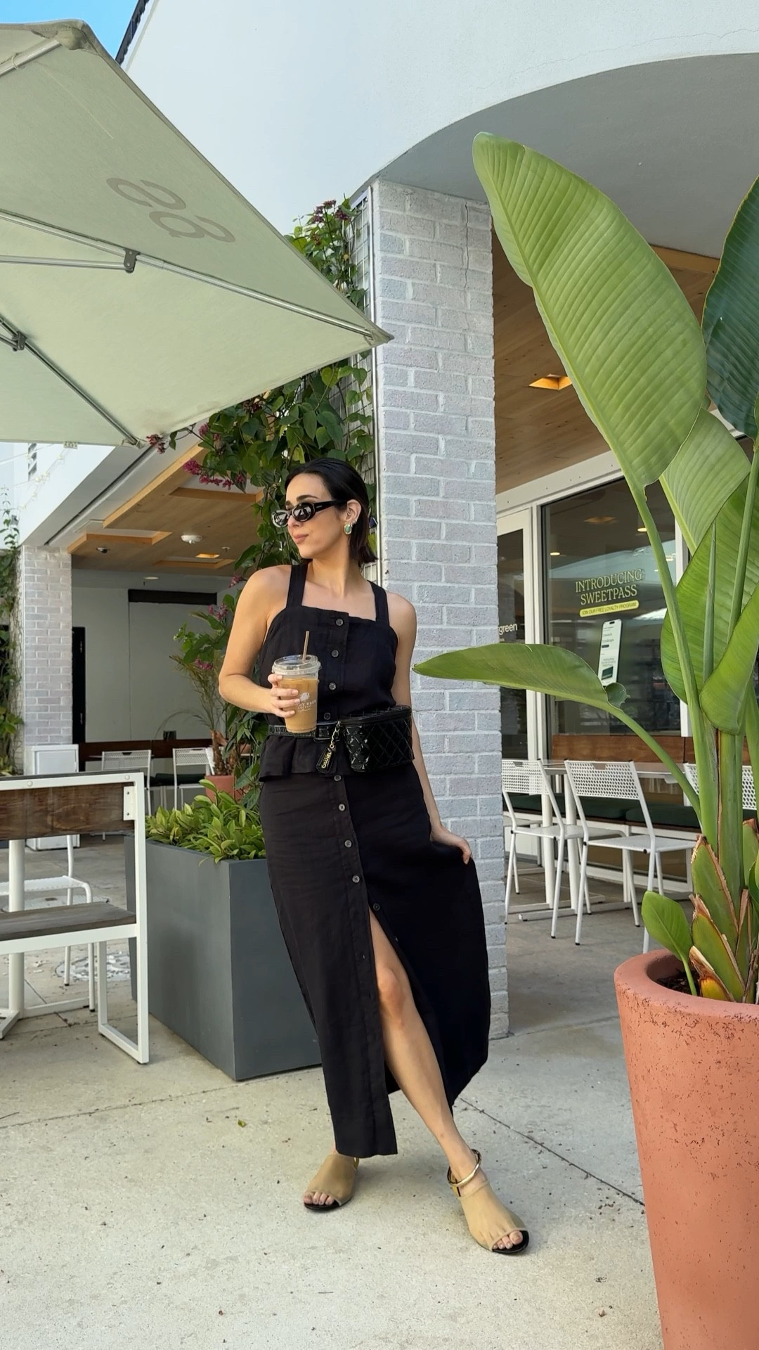 Wearing true to size small in this linen set- love that the skirt shape can be changed with the buttons open or closed 

Sunglasses: code NATALIE20 for 20% off Aureum collective 

#LTKSeasonal #LTKVideo #LTKStyleTip