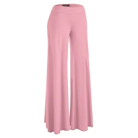 MBJ WB1104 Womens Wide Leg Palazzo Lounge Pants S PINK | Walmart (US)
