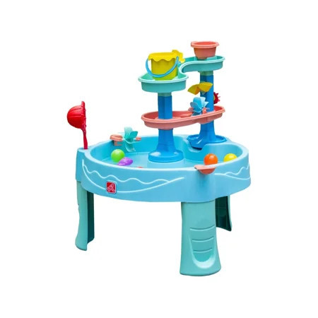 Step2 Double Spin & Showers Water Table – Outdoor Toddler Activity Table with 22 Accessories, Rainfall Tower & Spinning Water Play | Walmart (US)