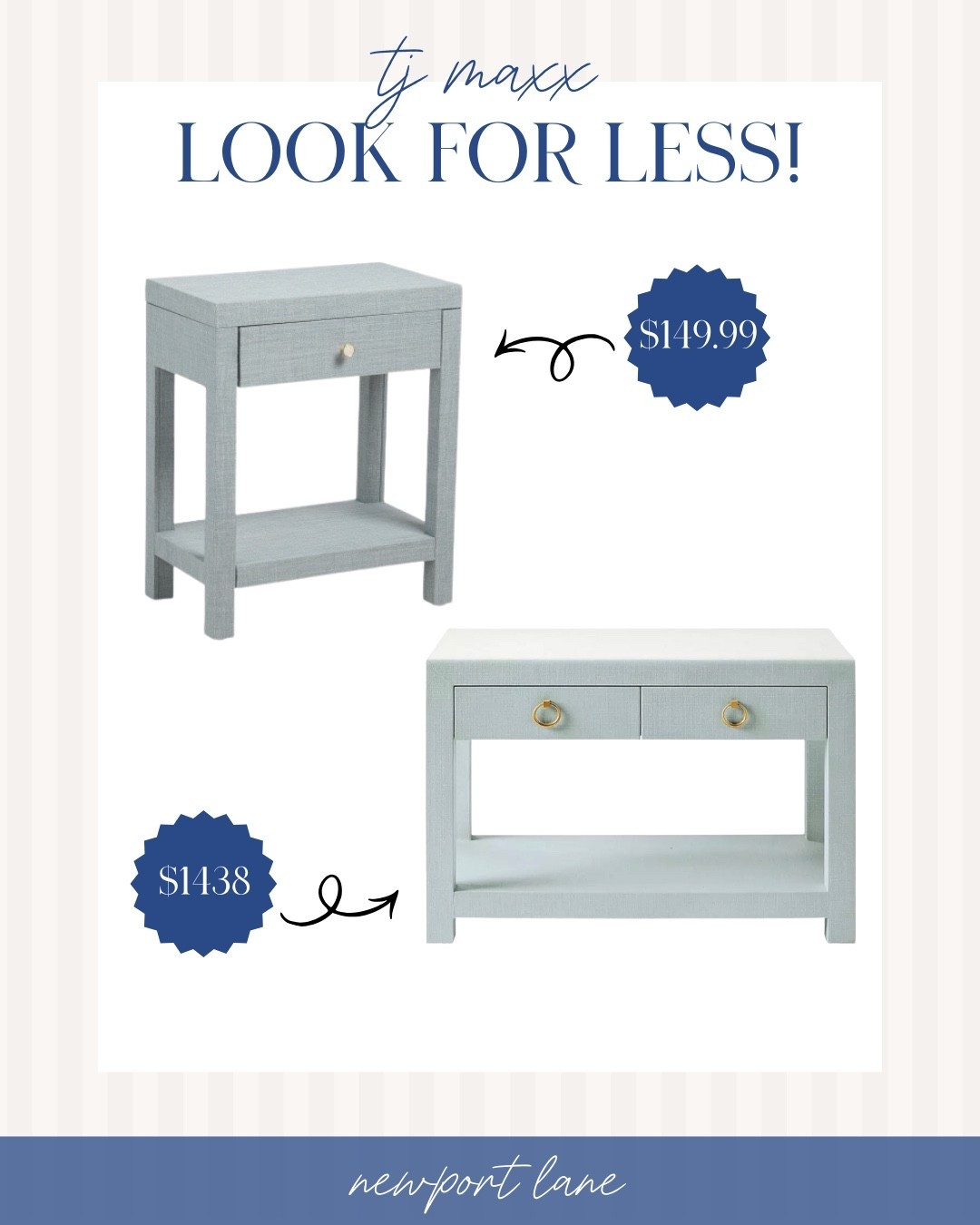 Why pay a fortune when you can get the high-end look of end tables for SO much less? You'll definitely gonna need this for a home upgrade!

tj maxx, on a budget, look for less, bedroom furniture, living room finds, decor inspo, home refresh, coastal style, home essentials

#LTKHome #LTKHoliday #LTKSeasonal