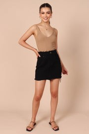 Felix Denim Mini Skirt - Washed Black | Petal & Pup (US)