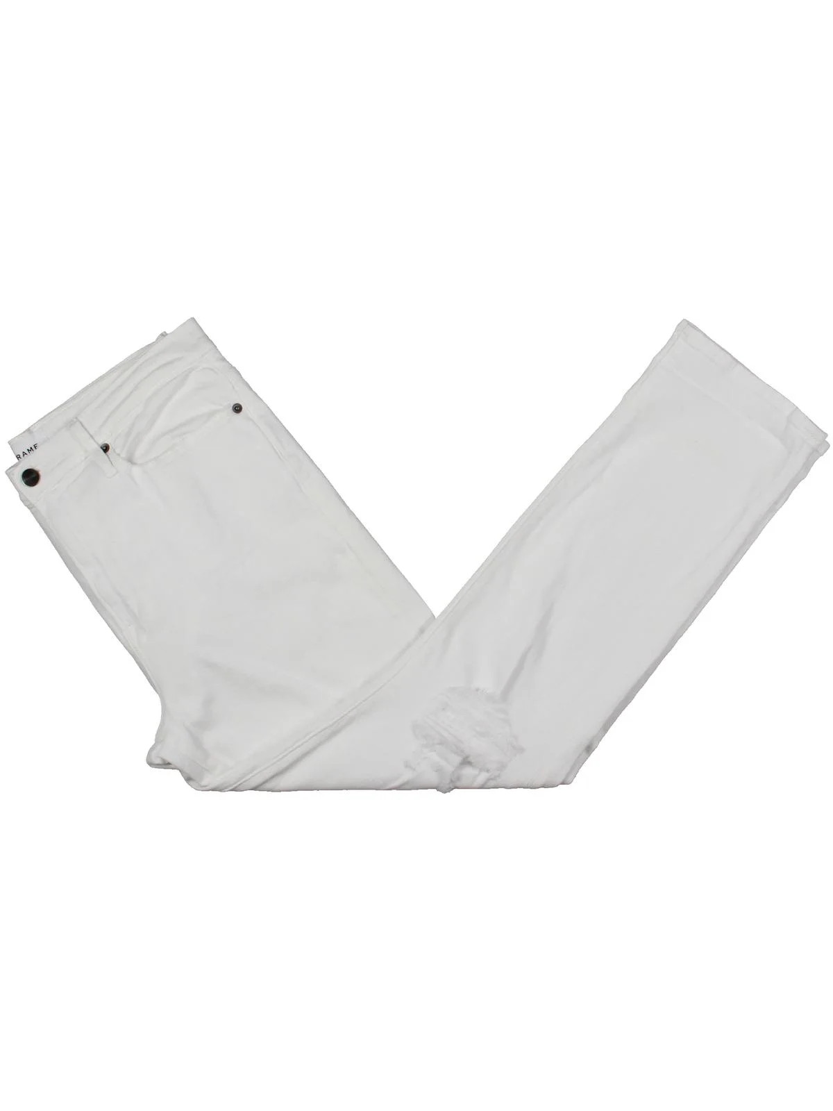Frame Womens Le Beau Denim Destroyed Boyfriend Jeans White 29 | Walmart (US)