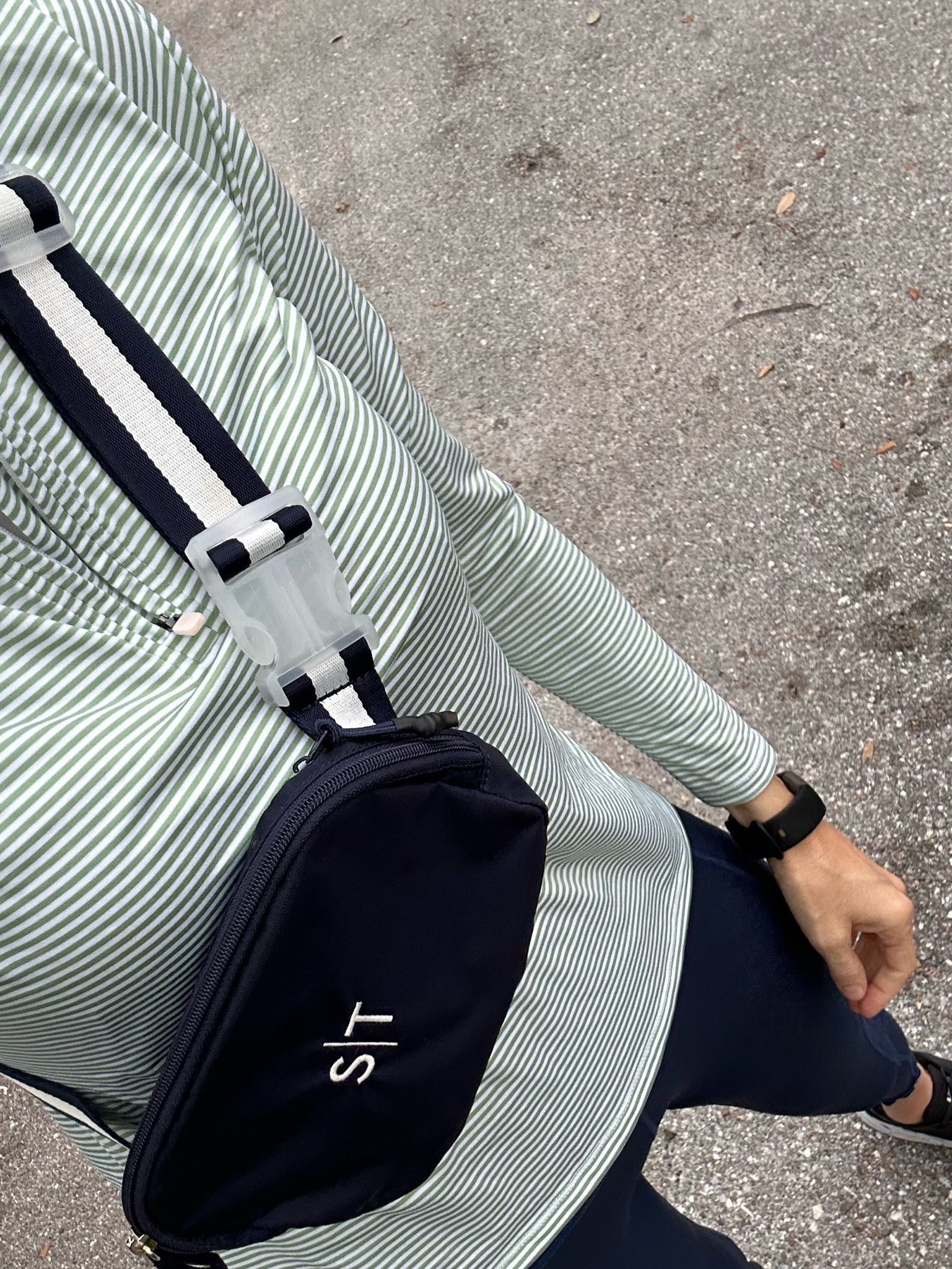 Look heading into a work out.  Belt bag with a monogram makes a great gift.  Renwick pullover is a fave of mine for a little extra warmth.  In a performance material.  

#LTKGiftGuide #LTKfitness #LTKitbag