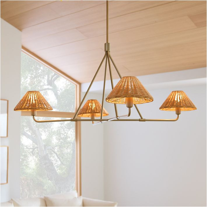 Beatrix Chandelier (46") - Wicker Shades | West Elm (US)