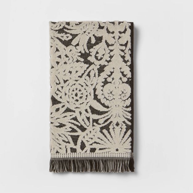 Allover Pattern Hand Towel Black/Khaki - Opalhouse&#8482; | Target