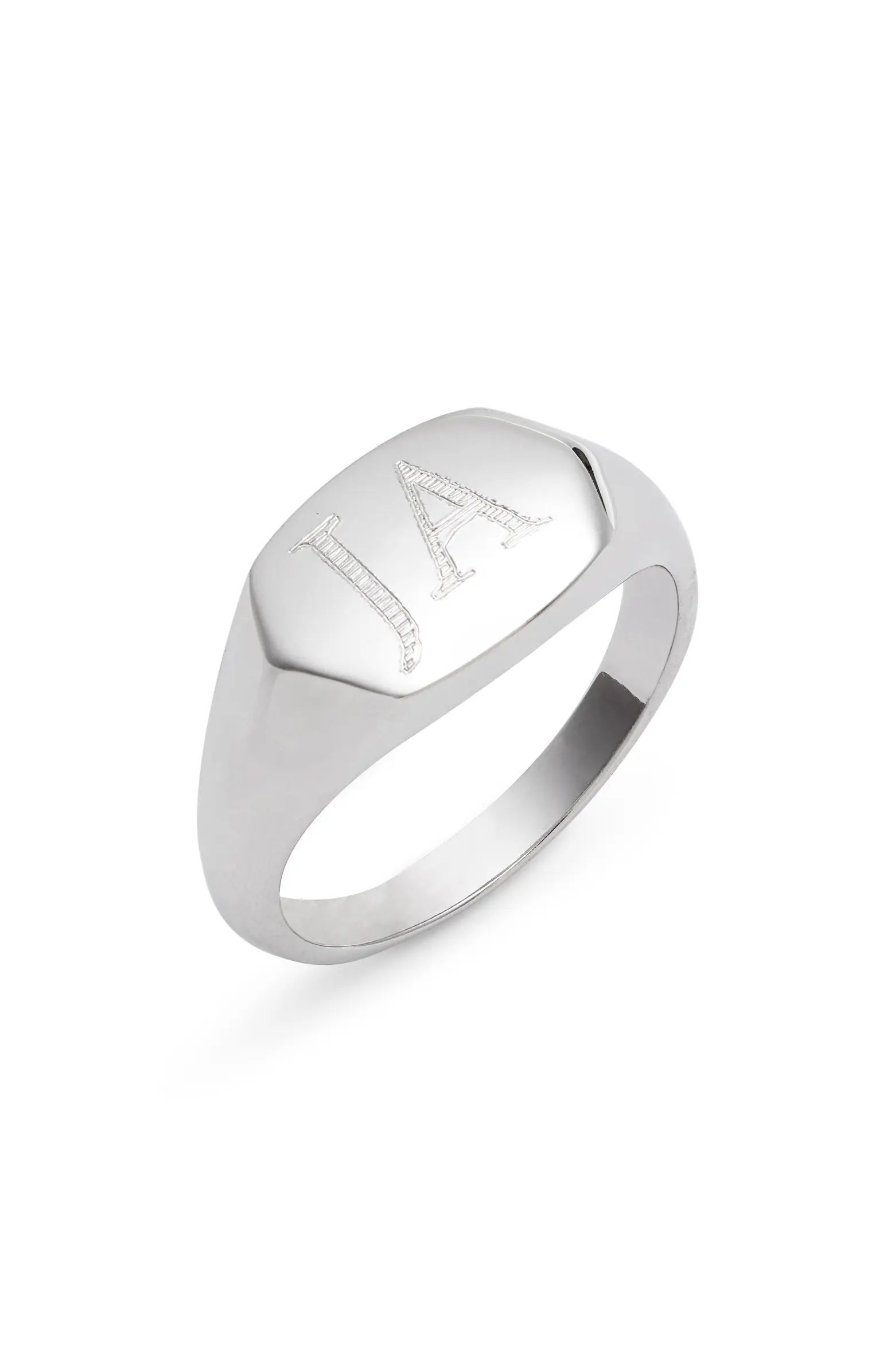 Argento Vivo Sterling Silver Argento Vivo Personalized Signet Ring | Nordstrom | Nordstrom