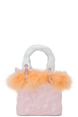 Pink Signature Ceramic Fluff Bag | SSENSE