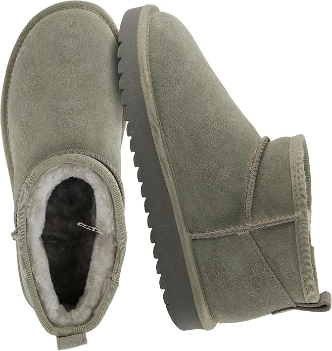 CUSHIONAIRE Hip 2 Genuine Suede Ankle Boots for Women, Cozy Faux Shearling Lining Pull On Winter ... | Amazon (US)