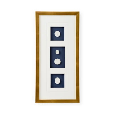 Intaglios on Navy III - Shadow Box Print | Wayfair North America