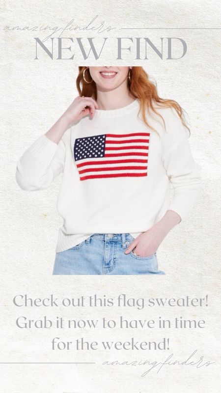 Women's Crewneck USA Pullover Sweater - Wild Fable™ Off-White

#LTKParties #LTKStyleTip #LTKFindsUnder50