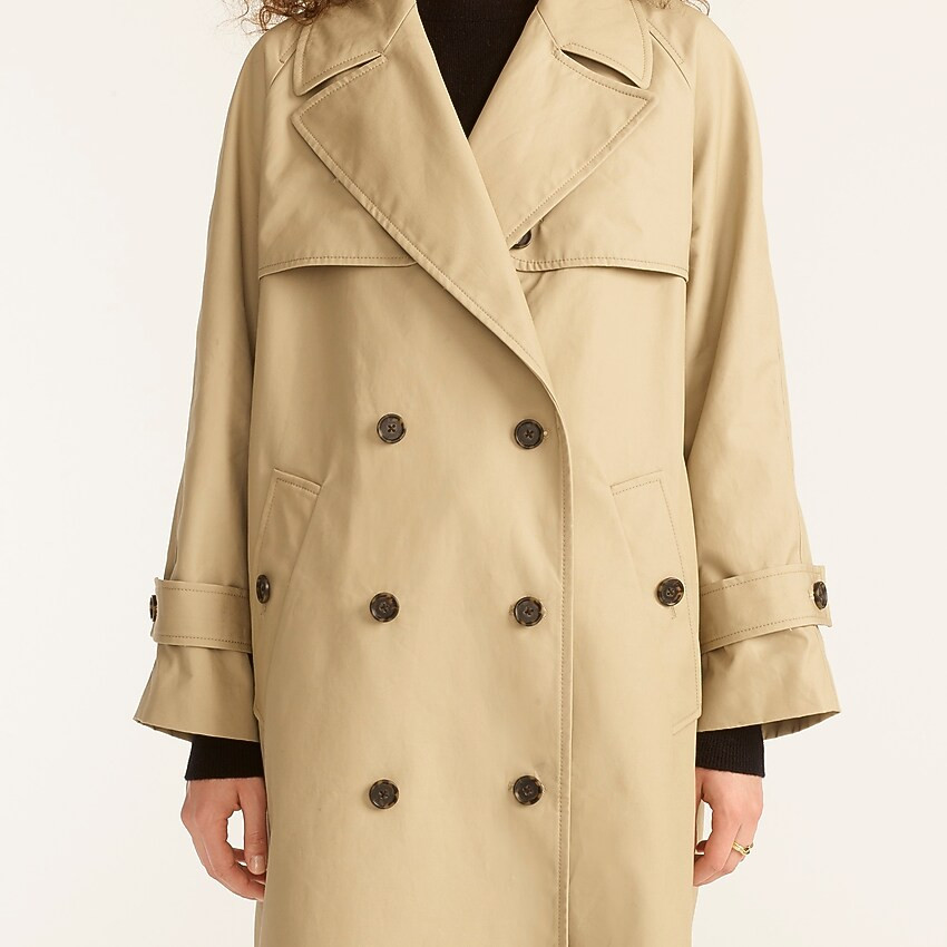 Relaxed trench coat in cotton-canvas | J. Crew US