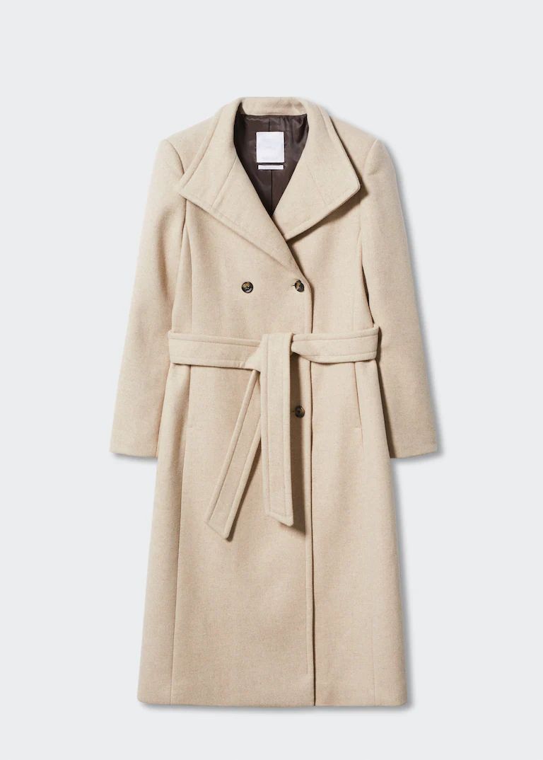 Wool coat fur effect -  Women | Mango USA | MANGO (US)