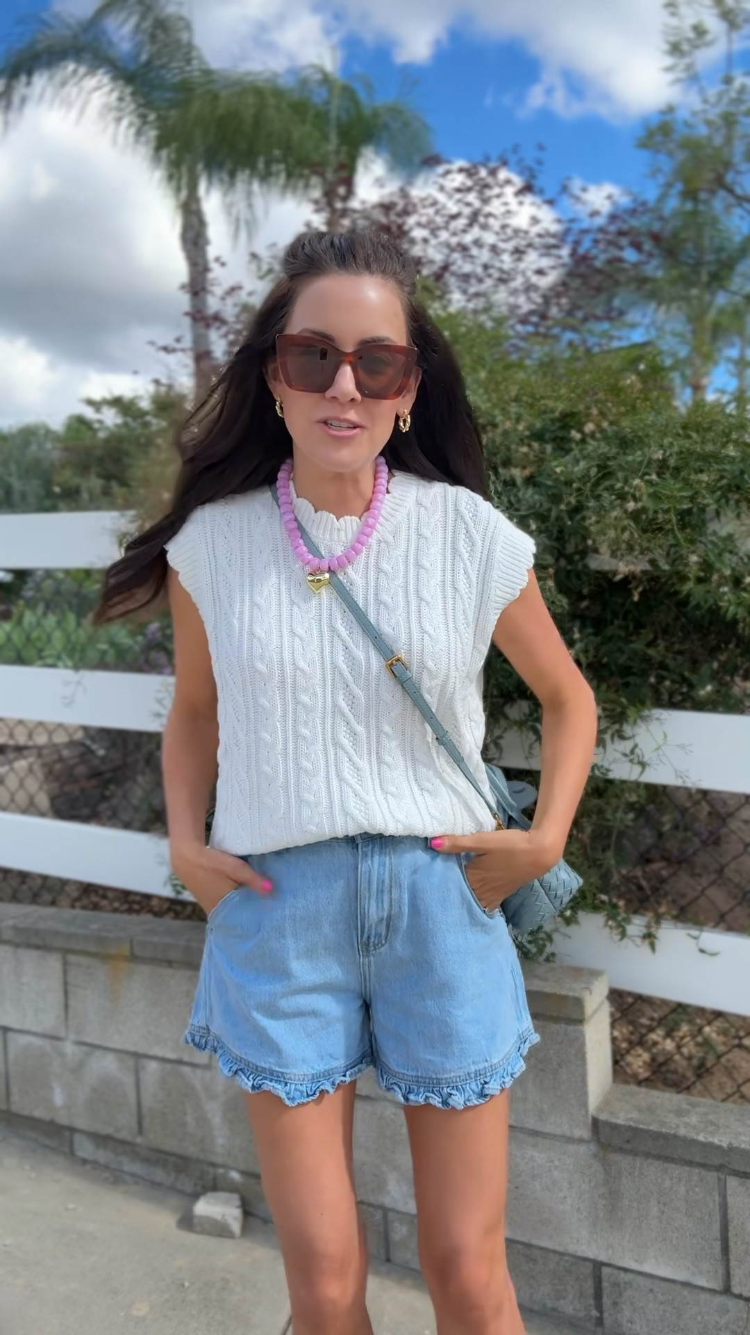 Amazon ruffle shorts in a 6 
Affordable  Spring outfit idea 

#LTKootd #LTKSeasonal #LTKmomlife