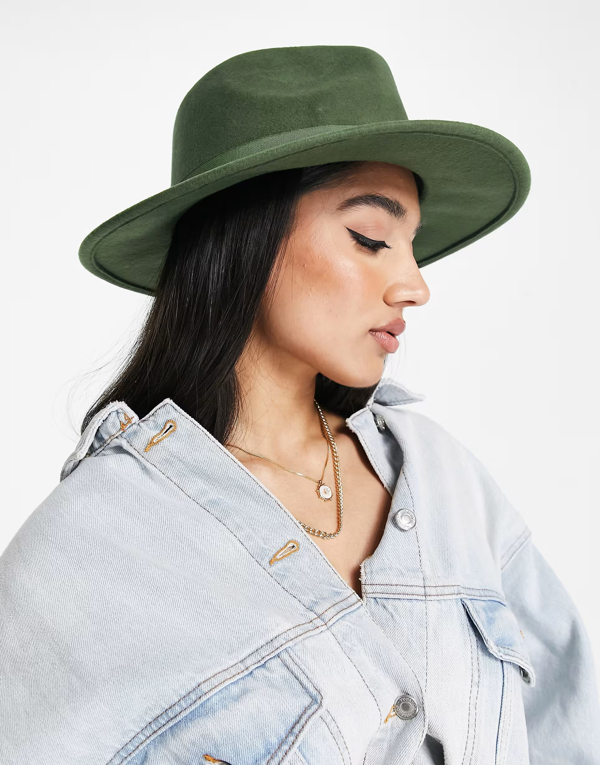 ASOS DESIGN – Verstellbarer Fedora-Hut in Grün aus Wolle | ASOS (Global)