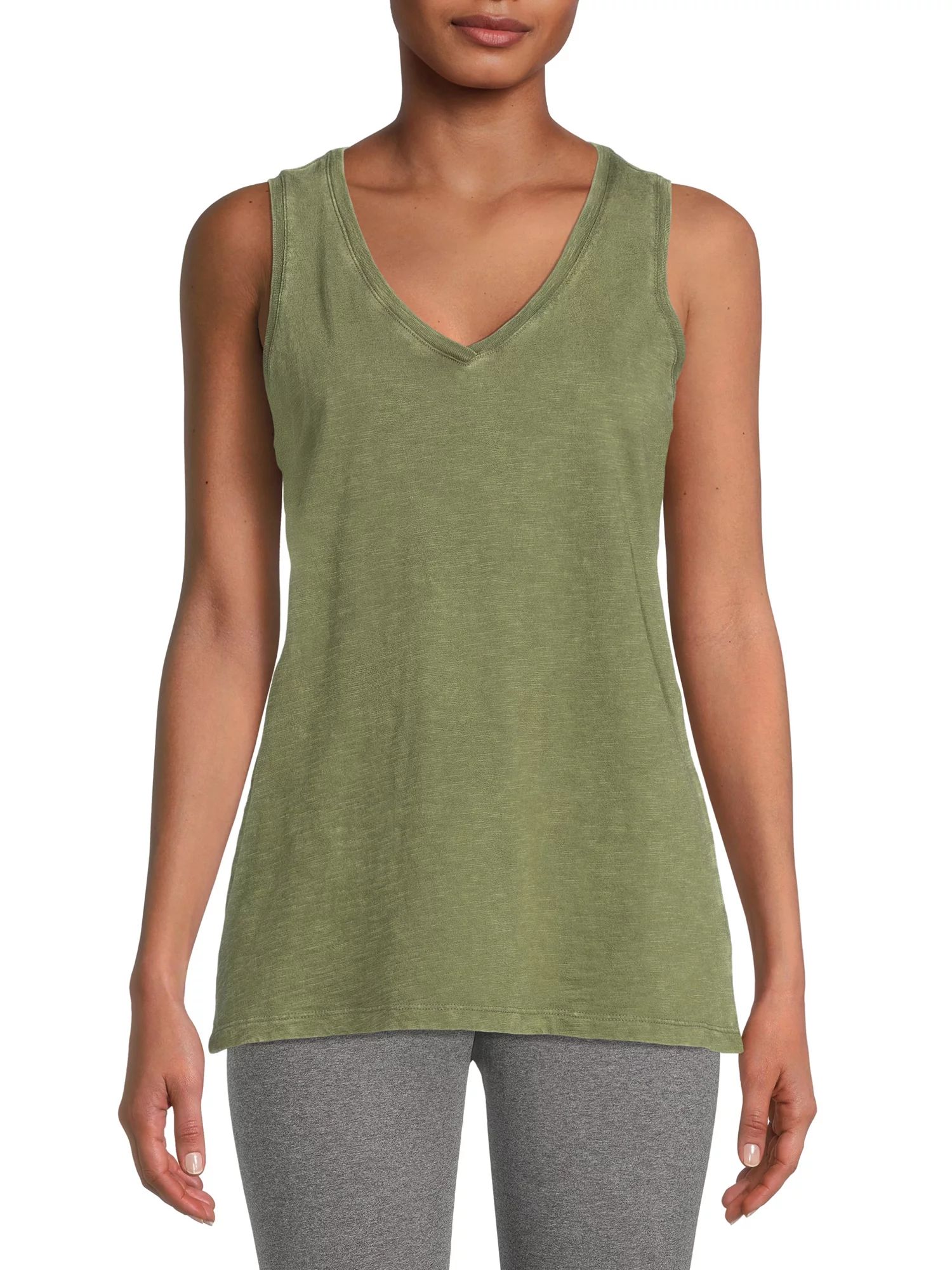 Time And Tru Women's V-Neck Tank Top | Walmart (US)