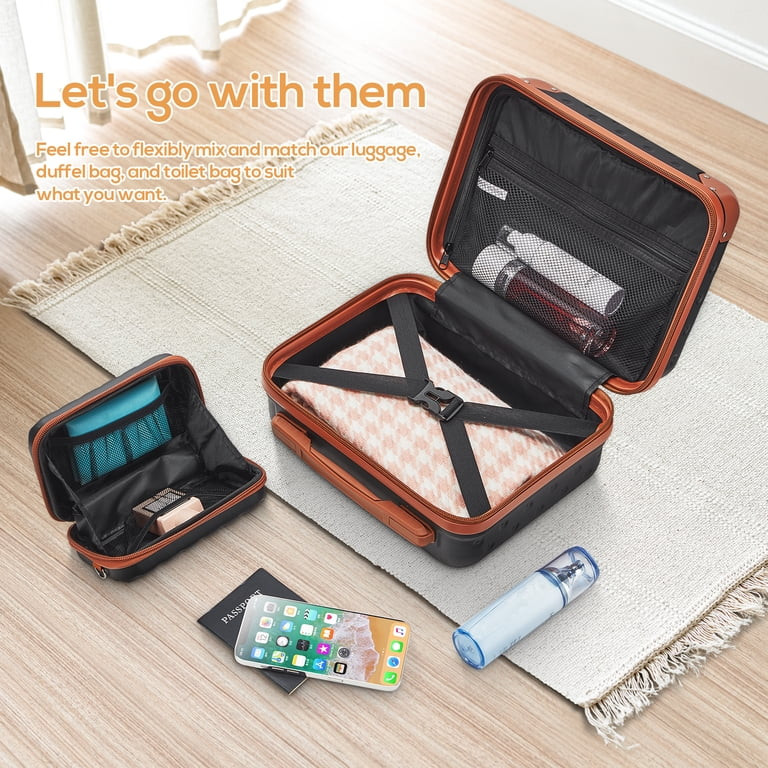 Joyway 3-Piece Carry-on Luggage Set with Swivel Wheel Combination Lock Lightweight Hard Shell Set... | Walmart (US)