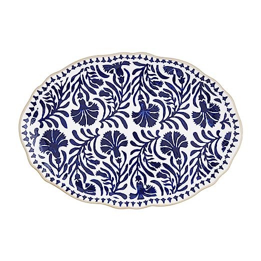 Mud Pie Indigo Platter, Blue, 11 1/2" x 16 1/2" | Amazon (US)