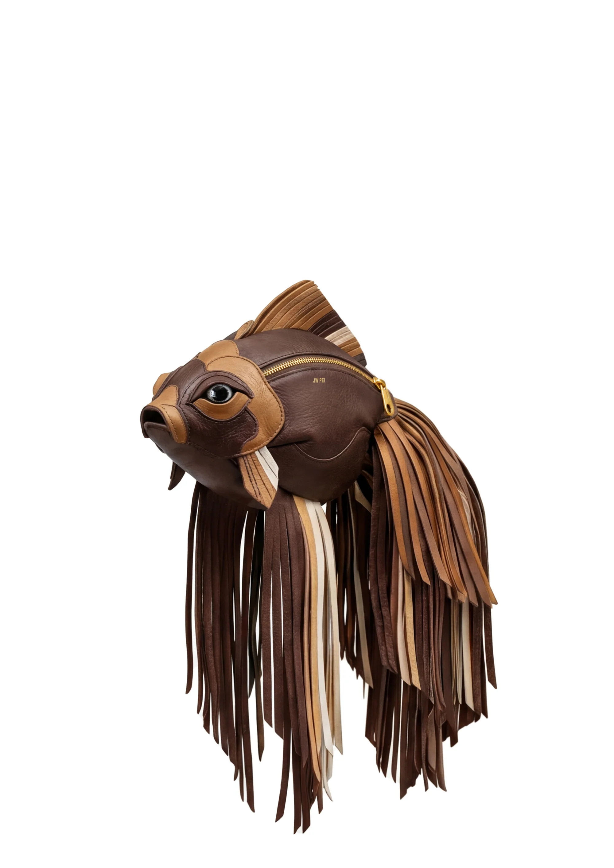 Fringed Goldfish Crossbody Bag \u2013 Brown | JW PEI US
