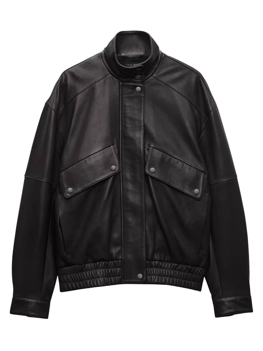 Aria Leather Bomber Jacket | Saks Fifth Avenue