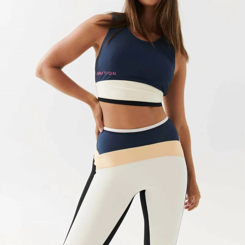 P.E Nation Outline Sports Bra In Midnight Navy - Blue | Verishop