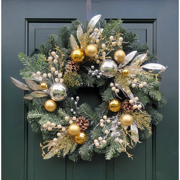 Christmas Pine Ornaments Berry 22" Wreath | Wayfair North America