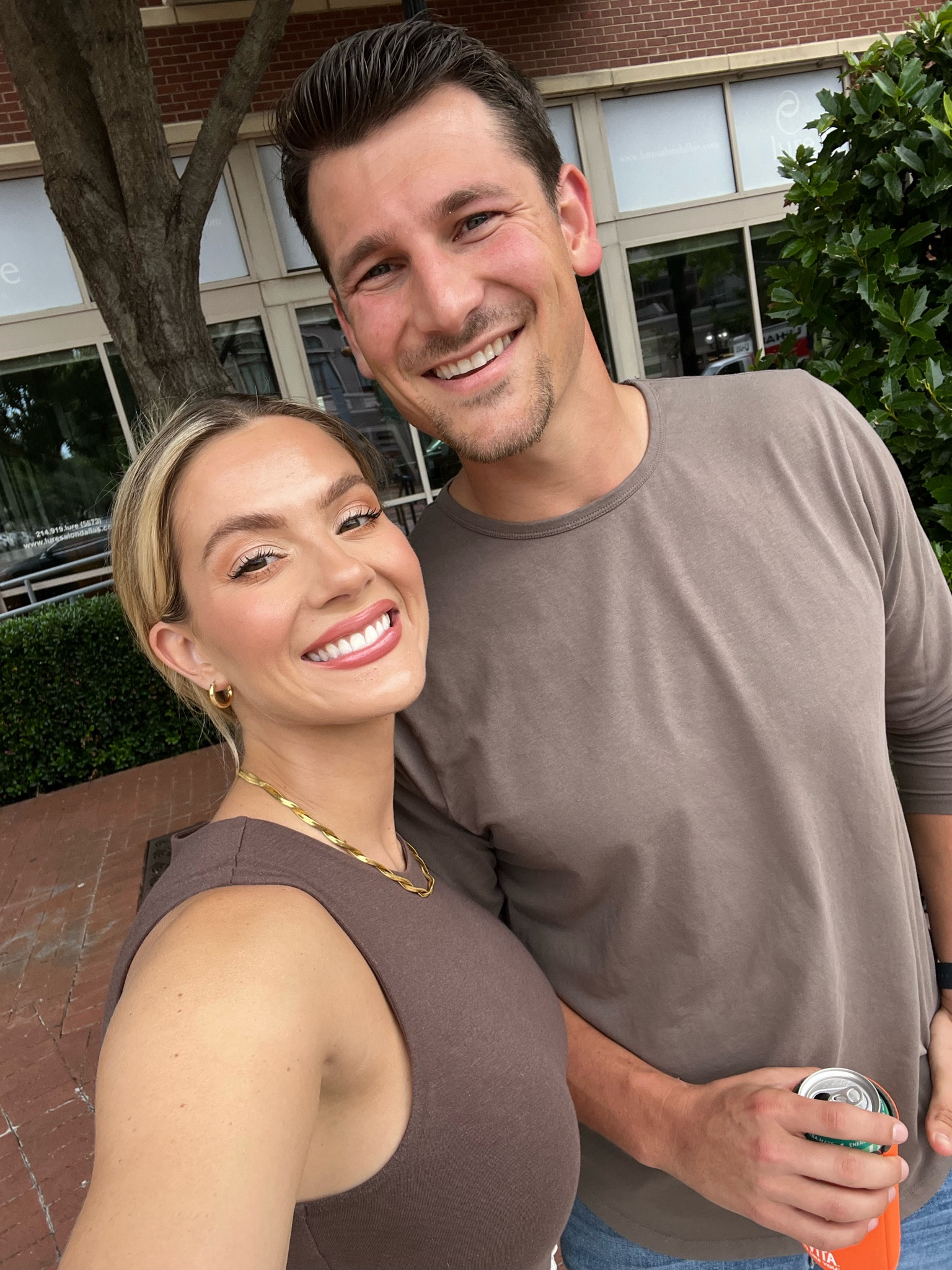 High neck ultra soft modest bodysuit in shade coffee - wearing a small and long sleeve soft tee in shade mocha - he’s wearing a large with Hudson light wash jeans on sale for the Nordstrom sale 

#LTKxNSale #LTKmens #LTKfamily