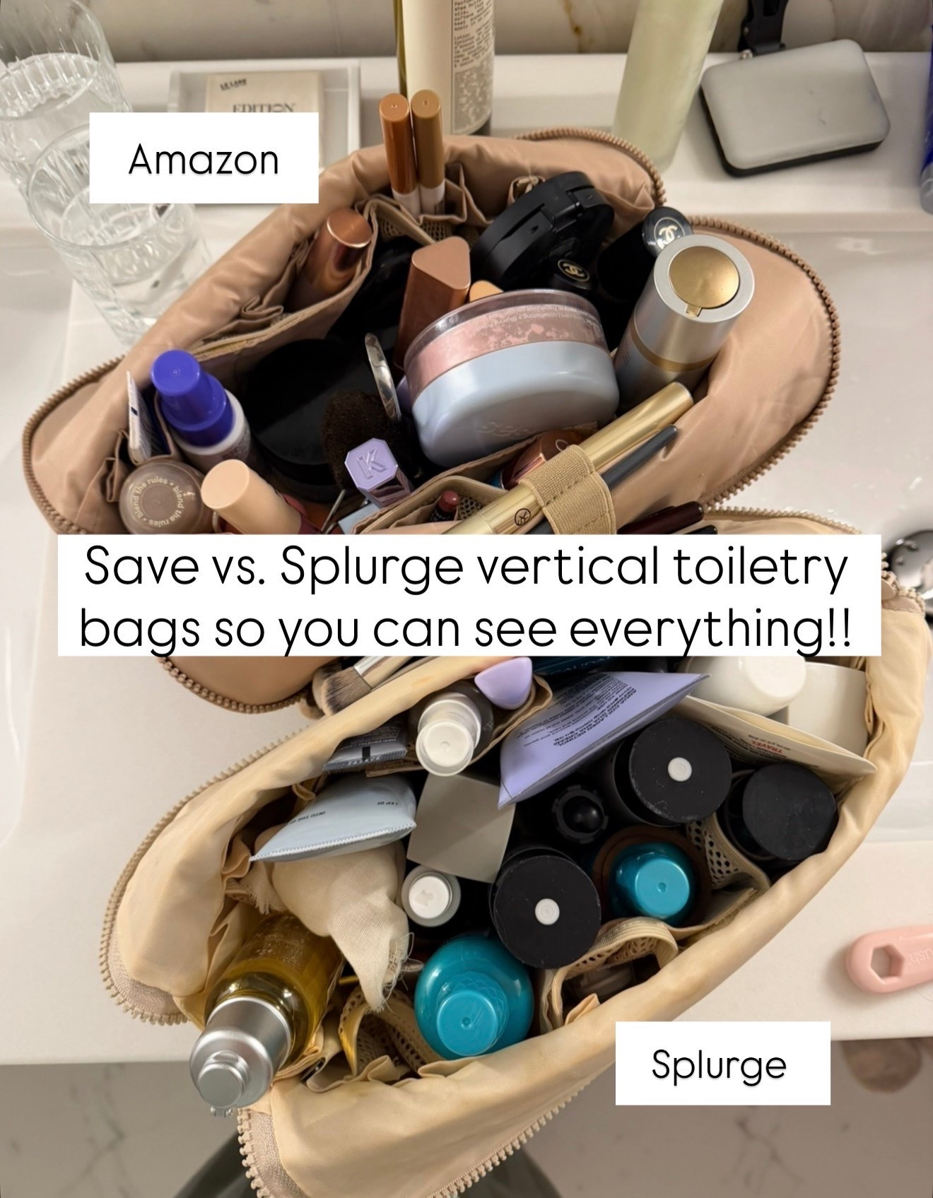 I love these vertical toiletry bags! I have the save and splurge version - prefer the splurge because it’s a little more structured and keeps stuff in place! But still use the Amazon one too. Travel must-haves. Travel necessities.

#LTKBeauty #LTKTravel #LTKselfcare