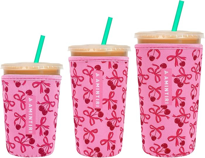 3 Pack Reusable Sleeve for Iced Coffee Cup, Coffee Neoprene Sleeve for Iced&Hot Drinks, Coffee Sl... | Amazon (US)