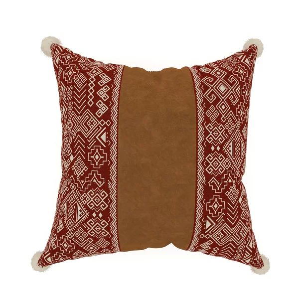 Decorative Throw Pillow Cover, 18” x 18”, Red and Brown, Geometric Tribal Inspired Textural P... | Walmart (US)