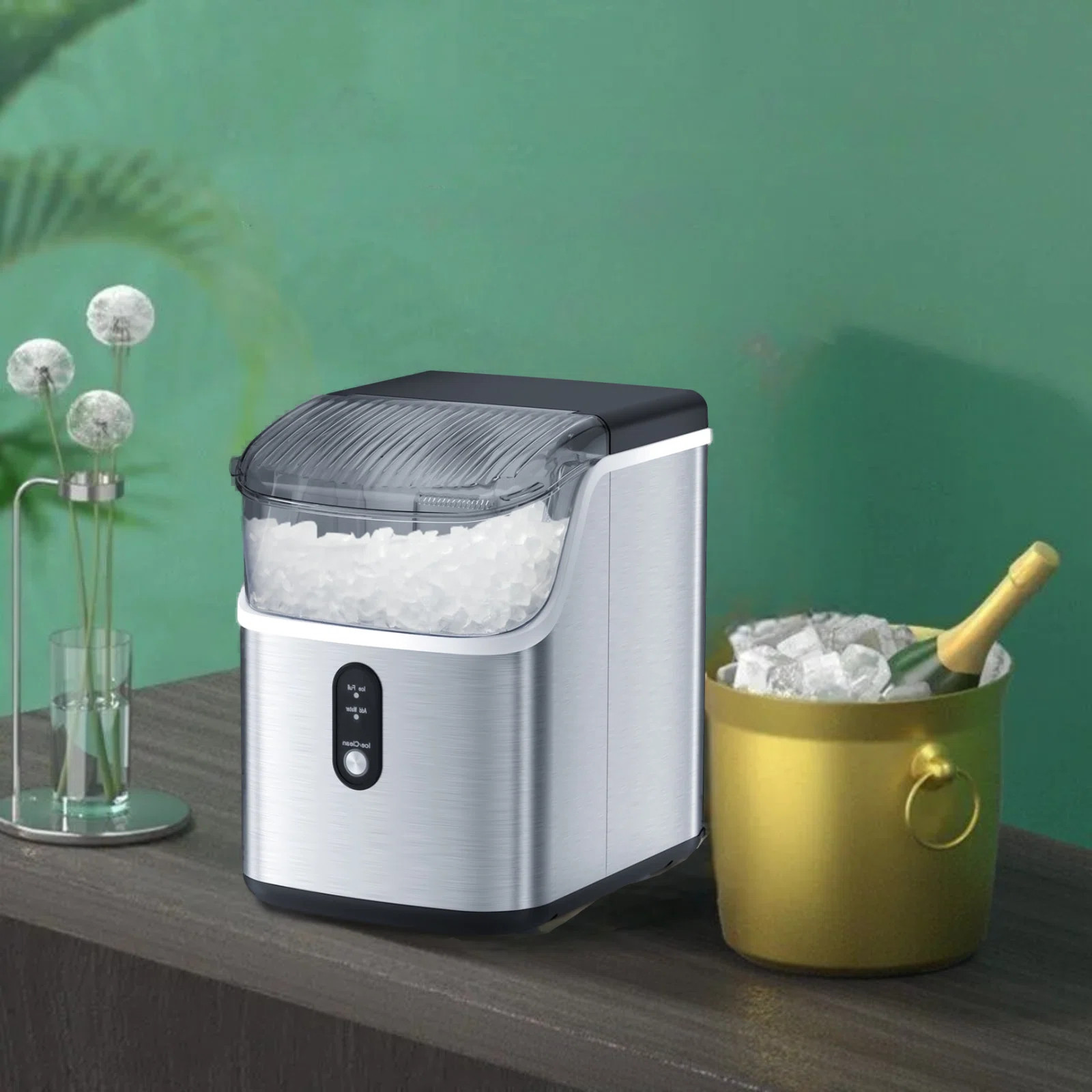 COWSAR 33 lb. Daily Production Nugget Clear Ice Portable Ice Maker, Sonic Ice , Self-Cleaning, Re... | Wayfair North America