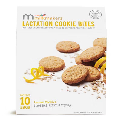 Munchkin Milkmakers Lactation Cookie Bites - Lemon - 20oz/10ct | Target