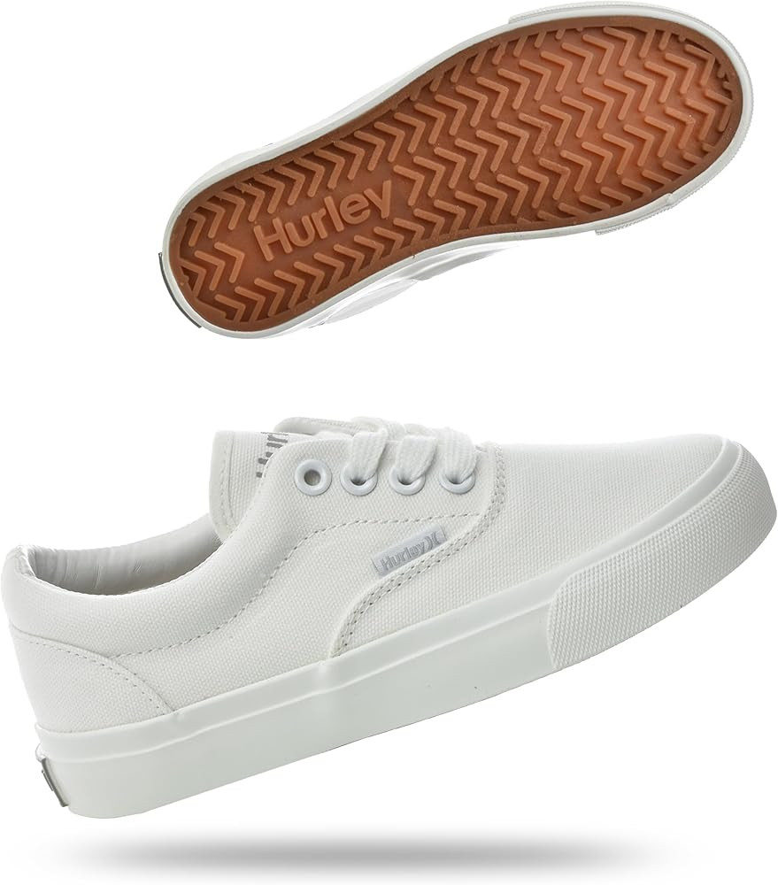 Hurley Marley Kids Lace Up Canvas Sneakers – Low Cut Skateboarding Shoes for Kids, Sports Shoes... | Amazon (US)