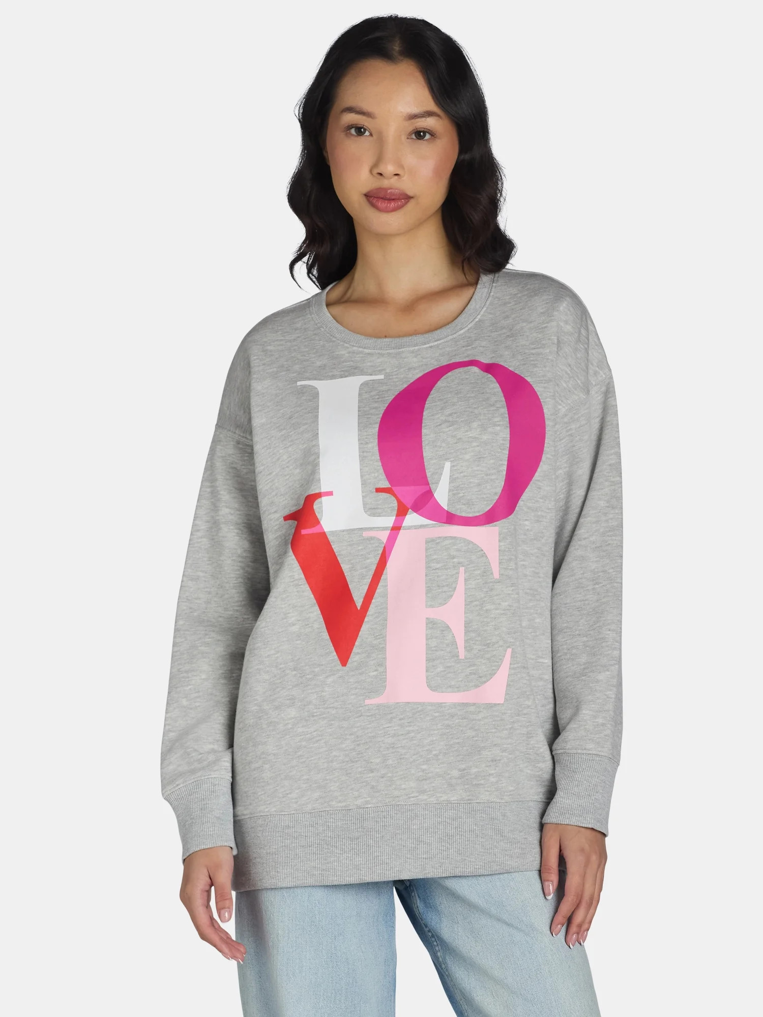 Valentine’s Day Women's Graphic Sweatshirt from Way to Celebrate, Sizes S-XXXL - Walmart.com | Walmart (US)
