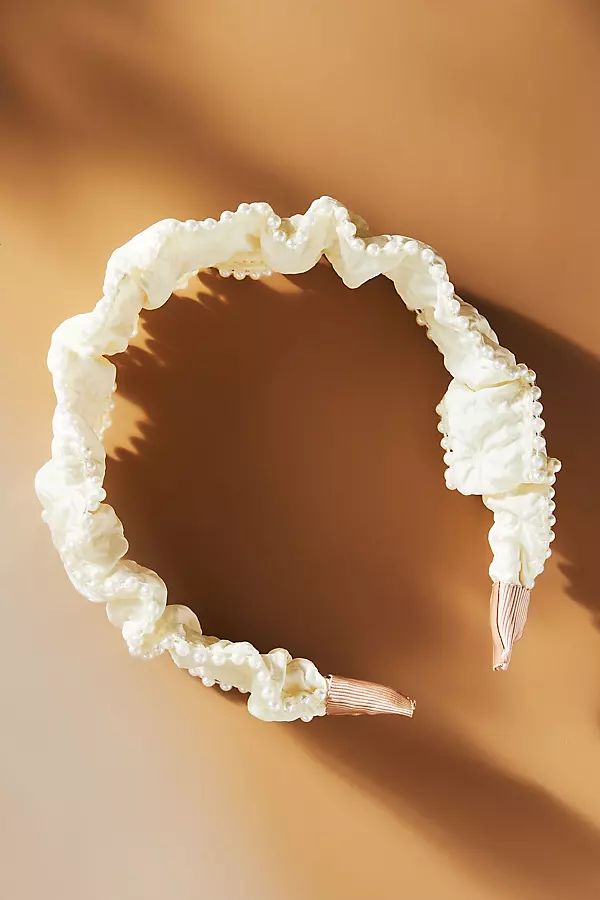 Textured Pearl Headband By Simply Nova in White | Anthropologie (US)