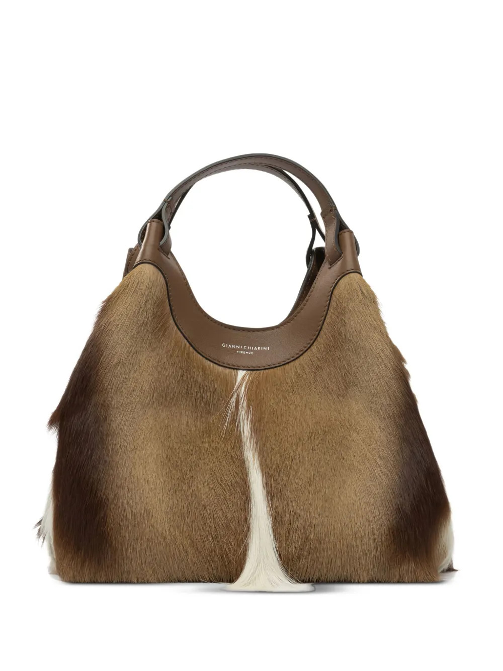 GIANNI CHIARINI Dua hair-on-hide Leather Shoulder Bag | Brown | FARFETCH | Farfetch Global