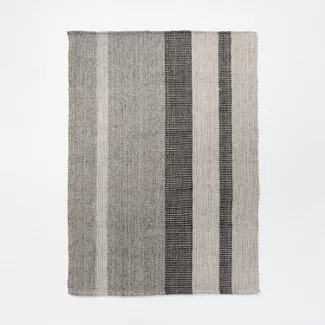 Wellsville Handloom Flatweave Striped Rug Gray - Threshold™ designed with Studio McGee | Target