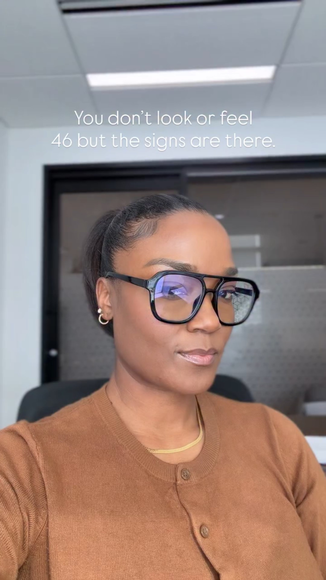 The signs? They’re just the receipts for 46 years of laughter, a few sleepless nights as a mama and lovey, and a whole lot of God’s grace.

I used to try to hide the fine lines and the bags, but now I see them as a map of everything I’ve walked through. The “tired” eyes? They’ve seen miracles. The lines? They’re from every smile that reached my eyes.
Real skin has texture, real life has seasons, and 46 looks exactly like this. 

SelfLove, AgingGracefully, Over40Beauty, AuthenticSocialMedia, FaithAndBeauty

#relateable #explore #aging