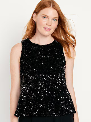Sleeveless Sequin Swing Top for Women | Old Navy (US)