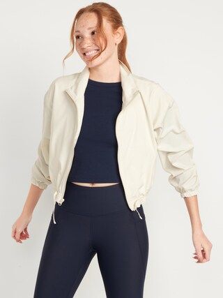 StretchTech Loose Cropped Full-Zip Jacket for Women | Old Navy (US)