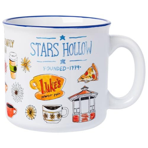 Silver Buffalo Gilmore Girls Luke's, Stars Hollow, Ceramic Camper Mug, 20oz | Amazon (US)